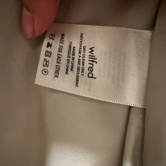 Aritzia Wilfred Cocoon Coat Wool Cashmere Light Gray (XS) - Picture 5 of 9